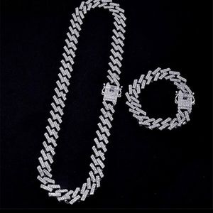 Cuban link bracelet set